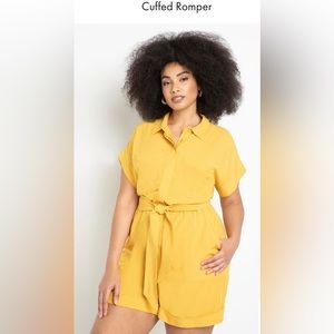 ELOQUII Cuffed Romper *New Never worn